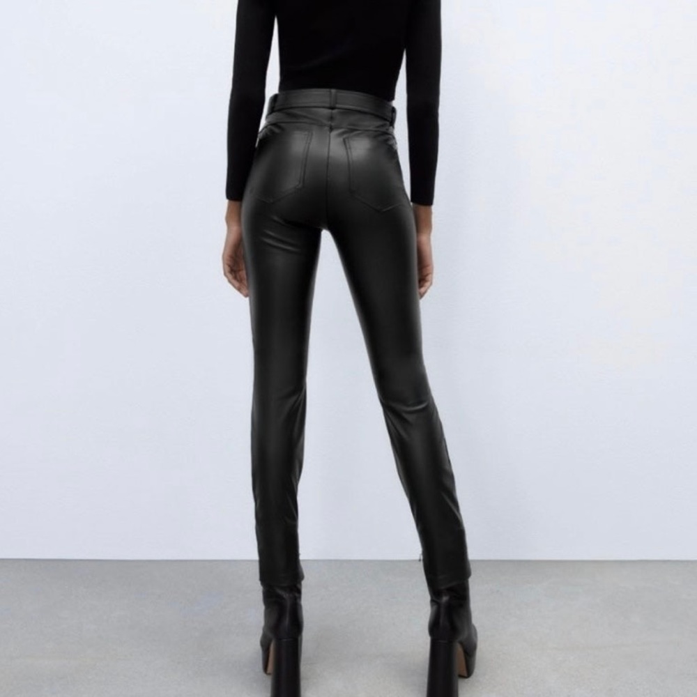 •HP• Zara High Waisted Faux Leather Leggings - Picture 9 of 11
